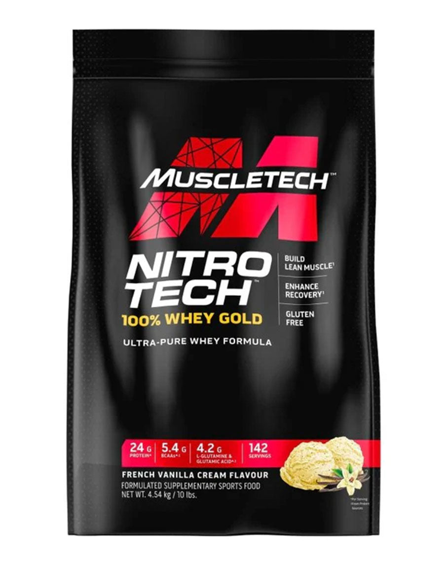 MuscleTech Nitro Tech 100% Whey Gold 10 lbs French Vanilla Creme