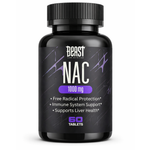 NAC 1000mg by Beast Labs Nutrition 60 Count front bottle view – SUPPS247