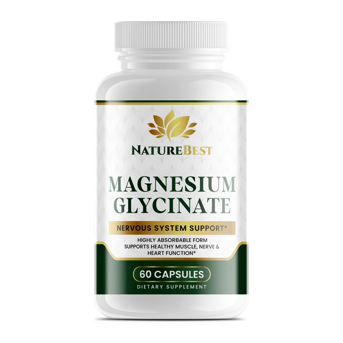 Nature best Magnesium Glycinate, front of bottle - Image 1