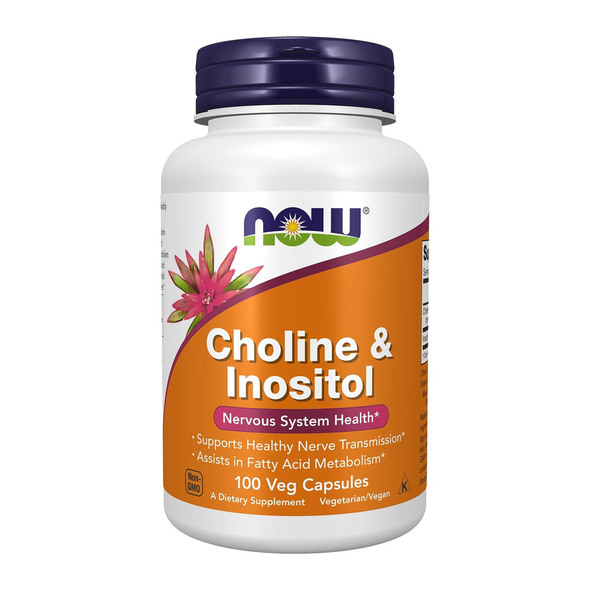 NOW Foods, Choline & Inositol, front of bottle - Image 1