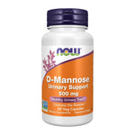 D-Mannose Urinary Support 500mg 60caps by NOW Sport, front of bottle