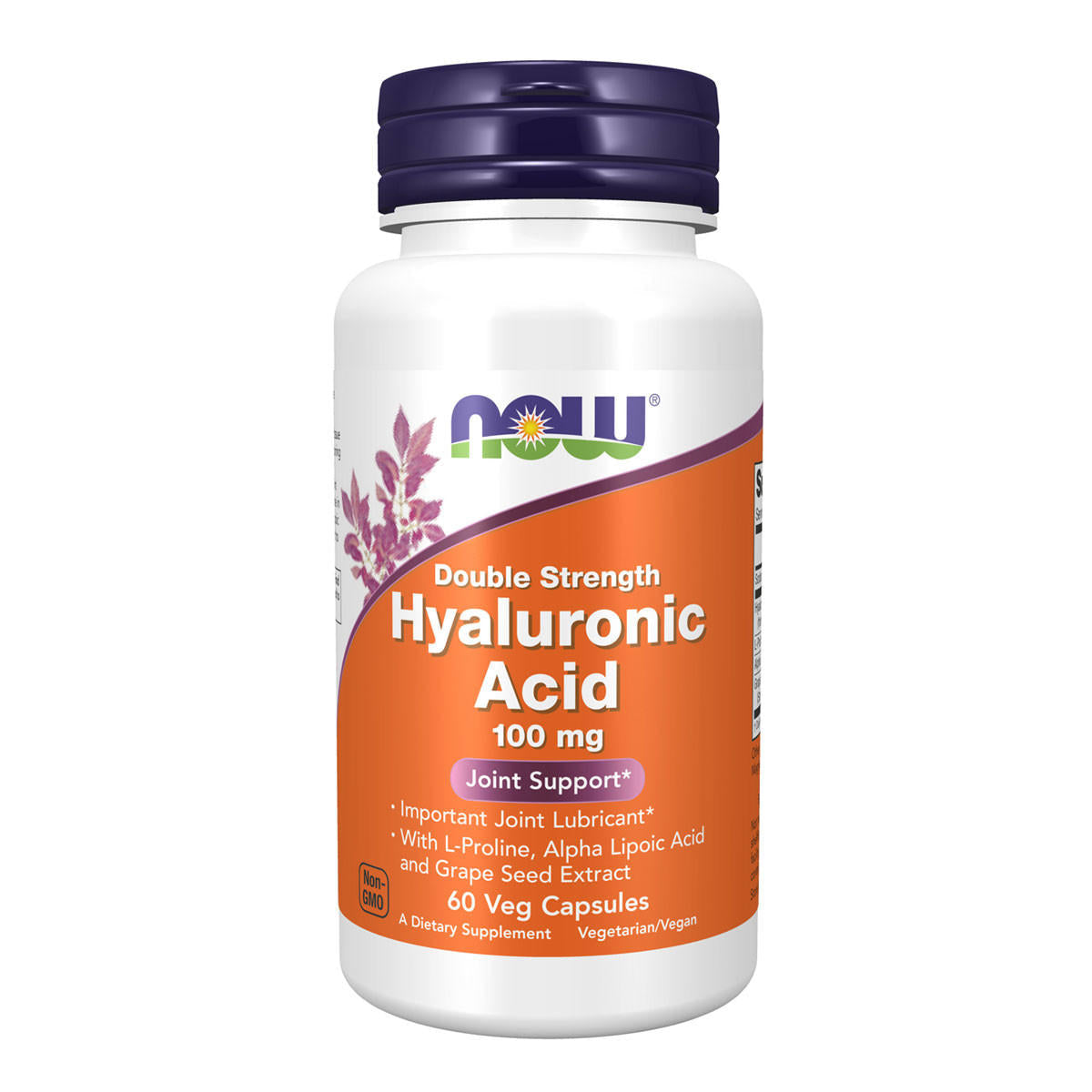 Double STR NOW Foods, Hyaluronic Acid, 100 mg, 60 Veg Capsules