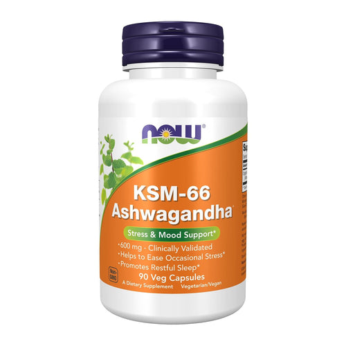 KSM-66 Ashwagandha By NOW Foods, front of bottle