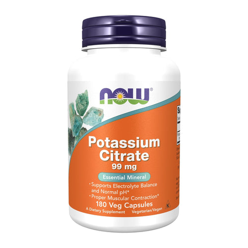 NOW Foods, Potassium Citrate, 99 mg, 180 Count, front of bottle
