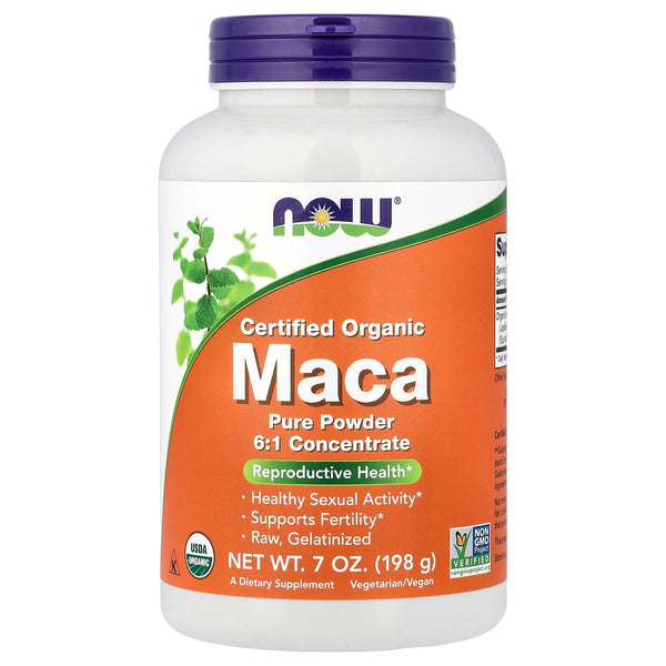 Organic Maca Pure Powder 6:1 Concentrate 198g by NOW