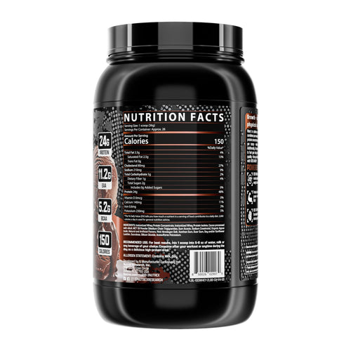 Nutrex 100% Whey Protein Chocolate, nutrition facts panel