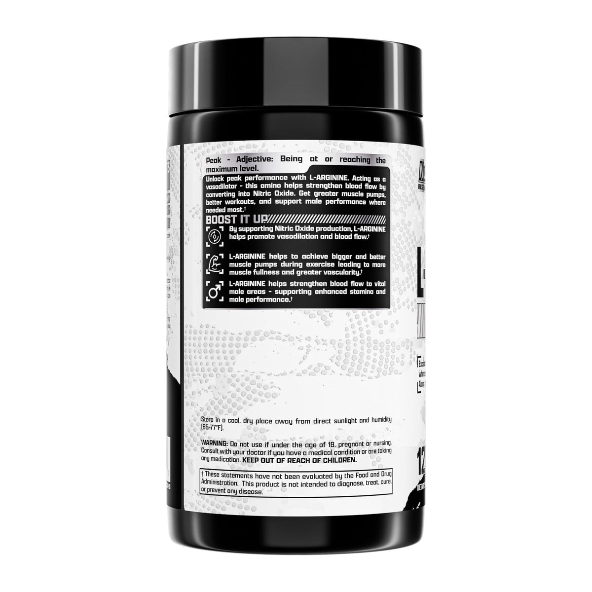 Nutrex L Arginine 1000mg | Nitric Oxide Supplement, directions label - Image 3