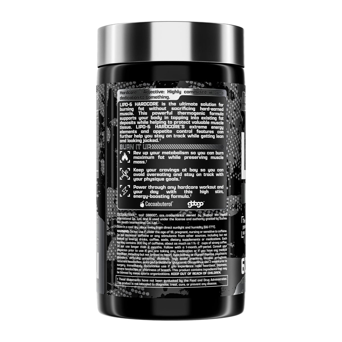 LIPO-6 Hardcore by Nutrex Research, directions label - Image 3