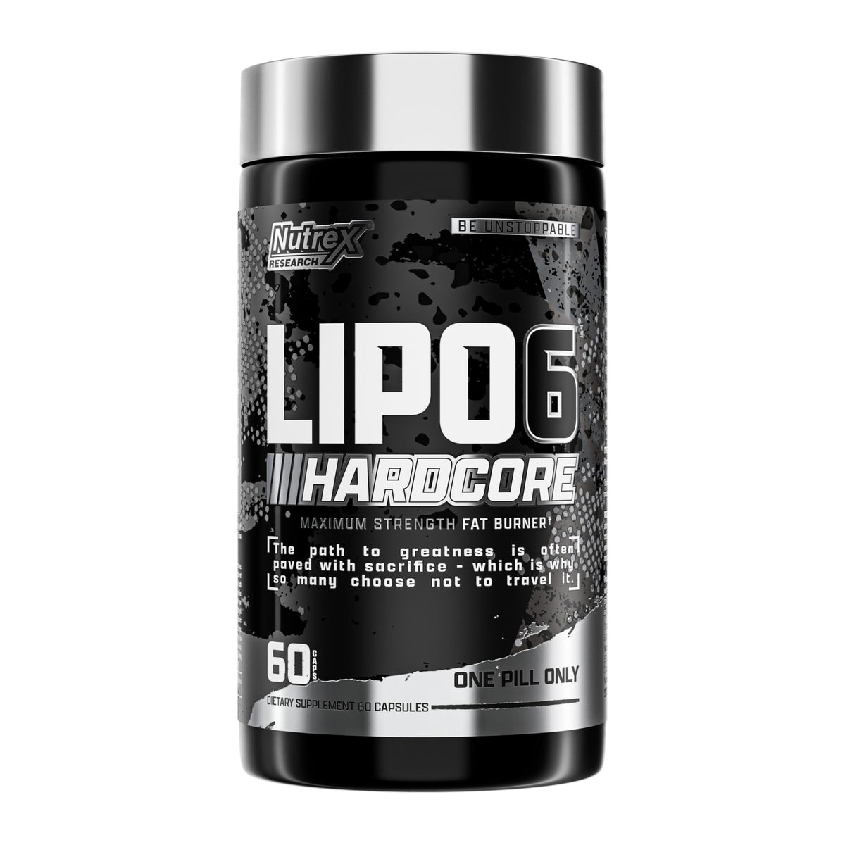 LIPO-6 Hardcore by Nutrex Research, front of bottle - Image 1