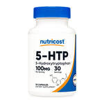 Nutricost 5-HTP, 100mg, 30 Capsules, front of bottle