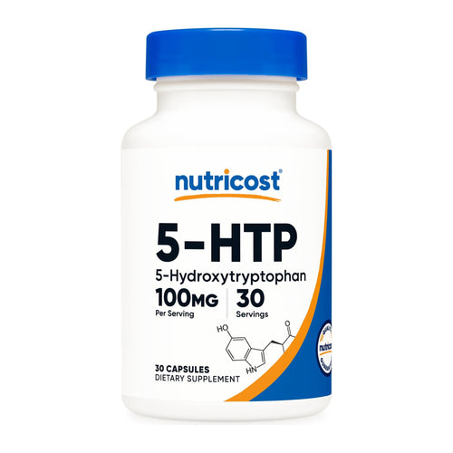 Nutricost 5-HTP, 100mg, 30 Capsules, front of bottle