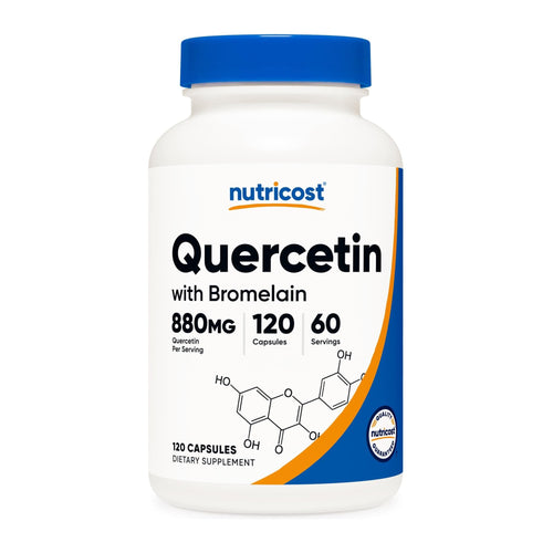 Quercetin with Bromelain by Nutricost, front of bottle