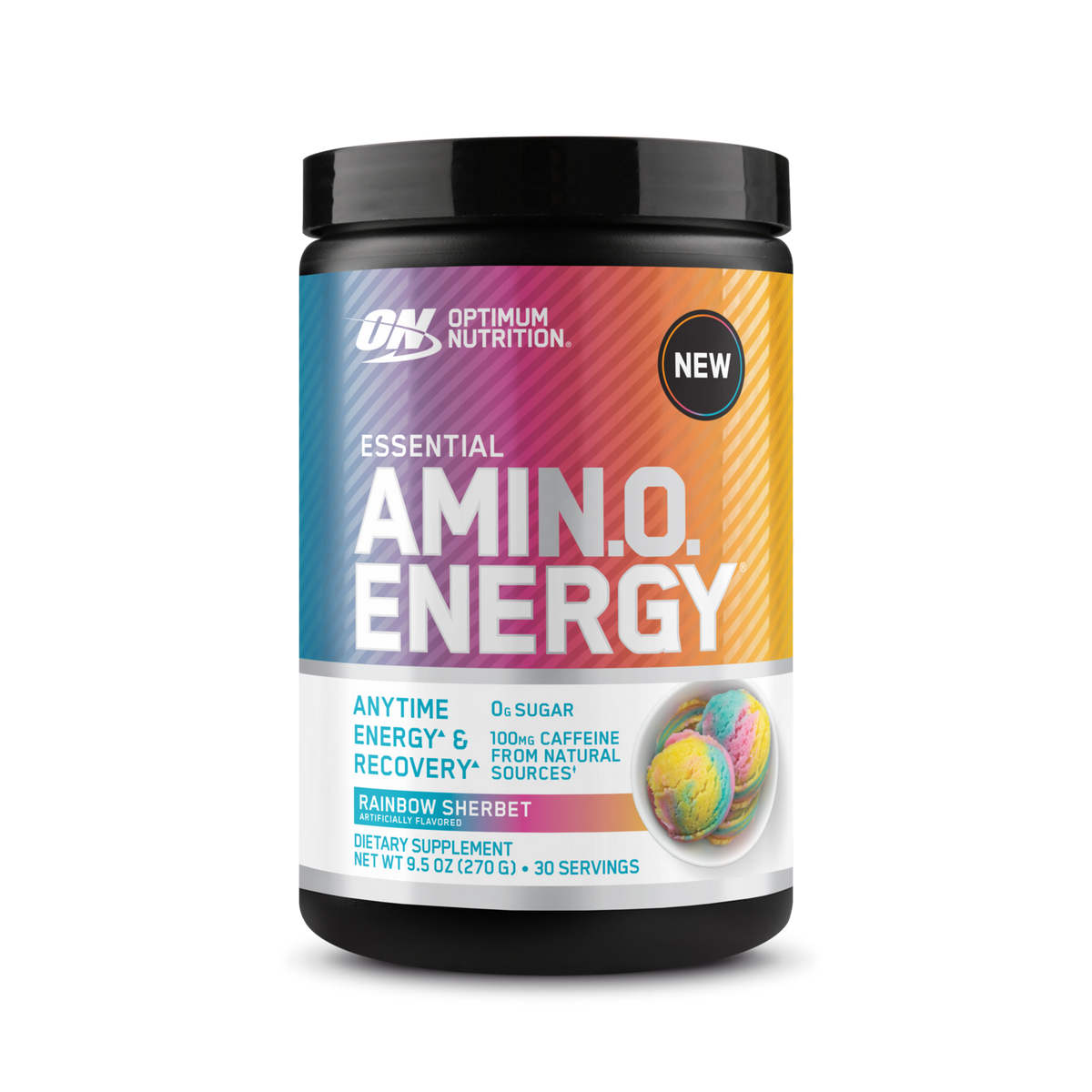 Optimum Nutrition Essential AMIN.O. Energy – 30 Serves Rainbow Sherbet - Image 45