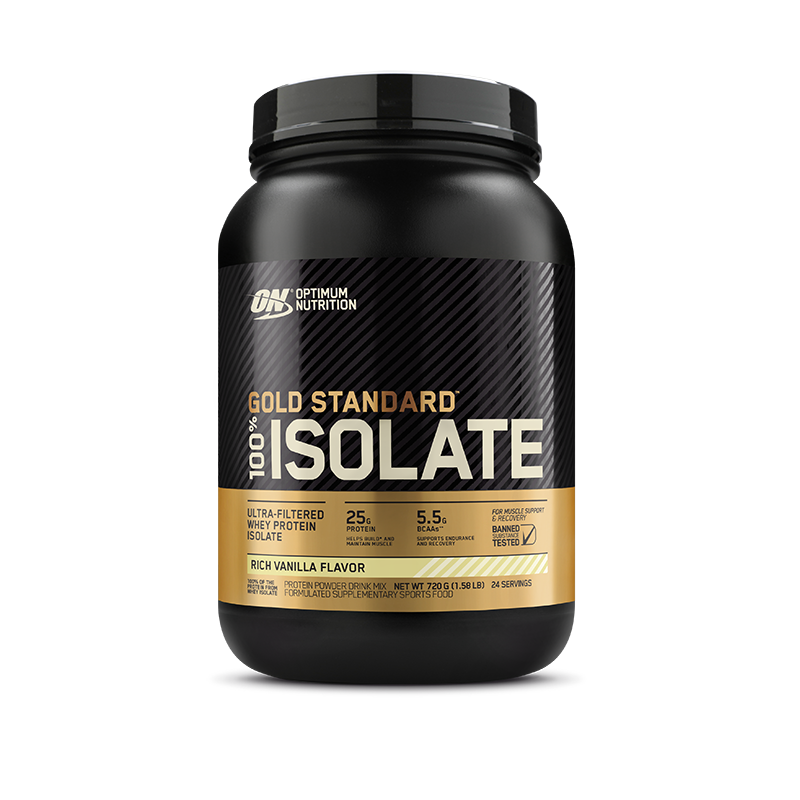 Optimum Nutrition Gold Standard 100% Isolate Rich Vanilla 720g, 24 servings