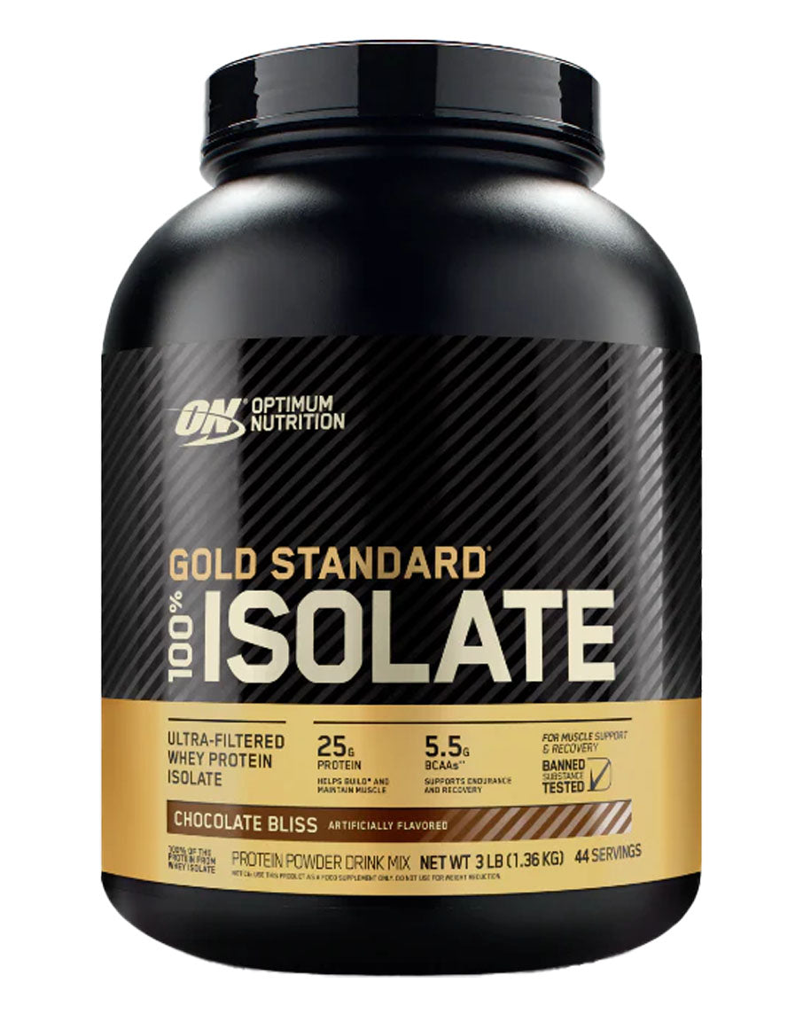 Optimum Nutrition Gold Standard 100% Isolate 3 lb tub, Chocolate Bliss, 1.36 kg, 44 serves - Image 1