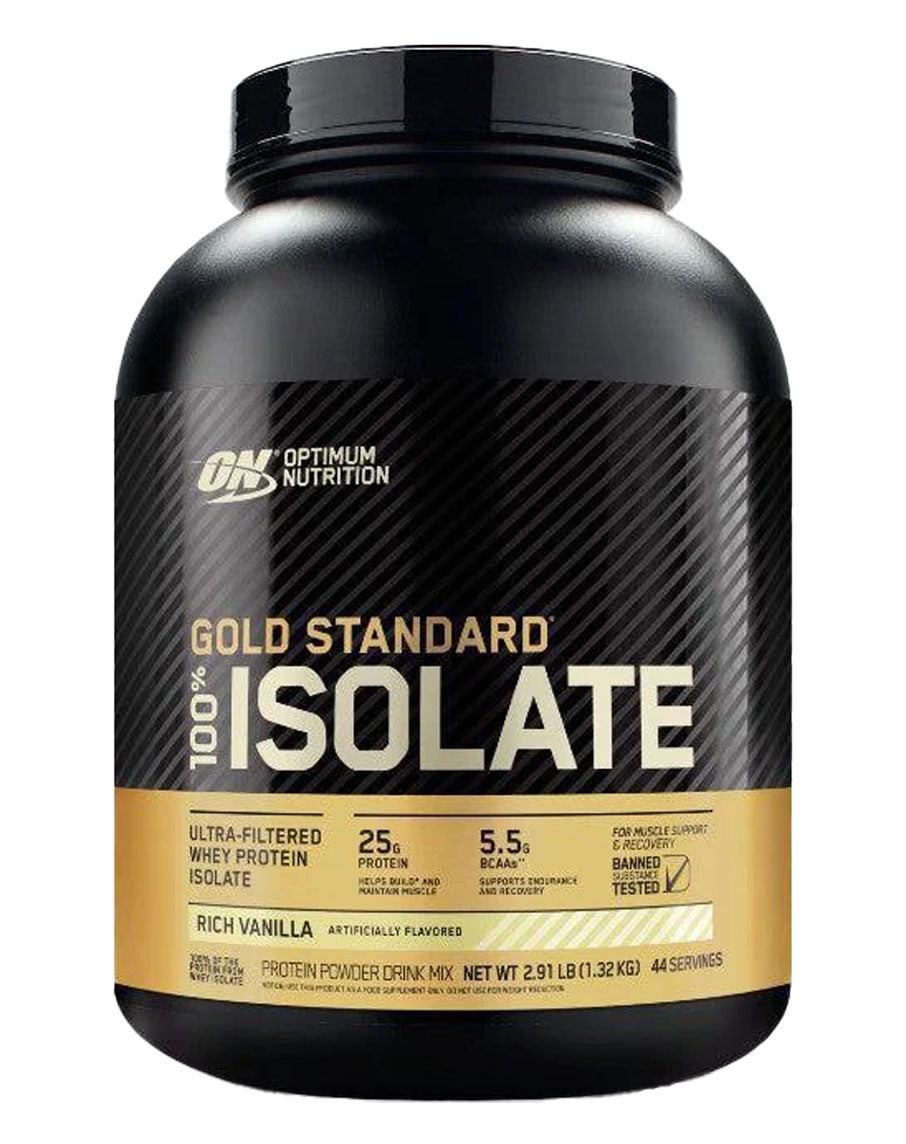 Optimum Nutrition Gold Standard 100% Isolate 3 lb tub, Rich Vanilla, 1.32 kg, 44 serves - Image 2