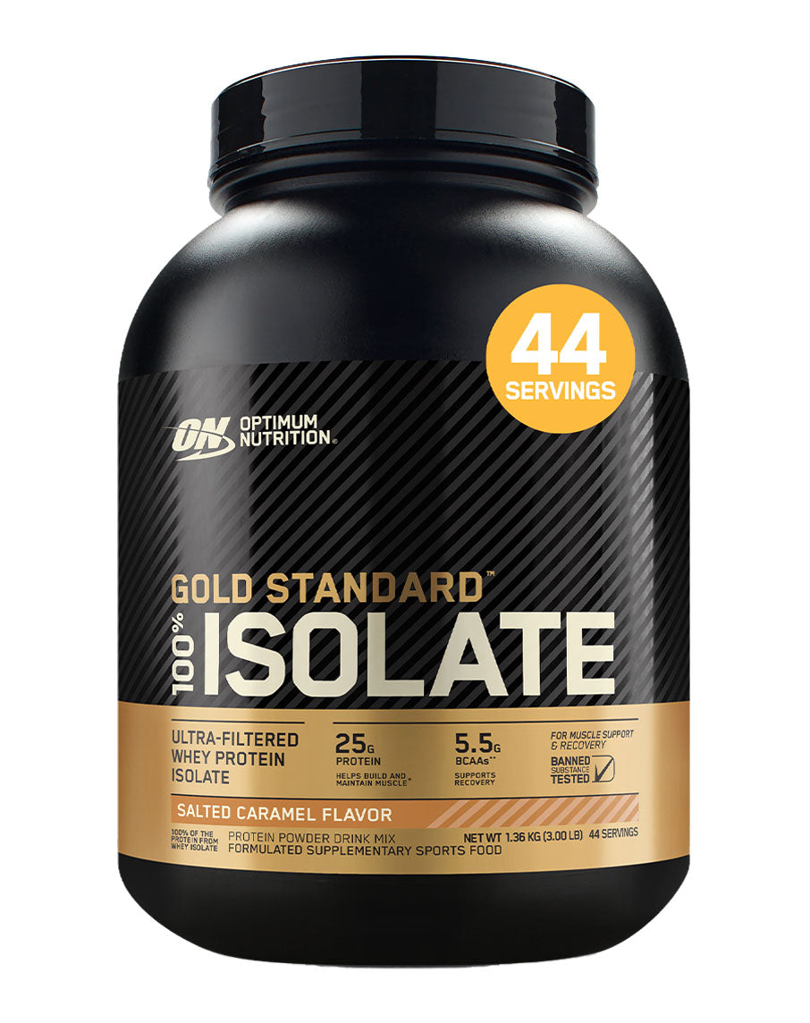 Optimum Nutrition Gold Standard 100% Isolate 3 lb tub, Salted Caramel, 1.36 kg, 44 serves - Image 4