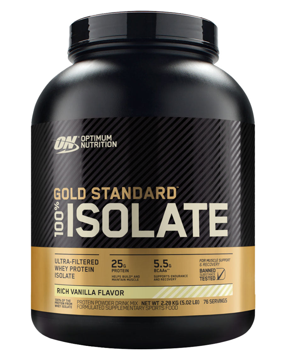 Optimum Nutrition Gold Standard 100% Isolate Whey Protein 5 lbs Rich Vanilla