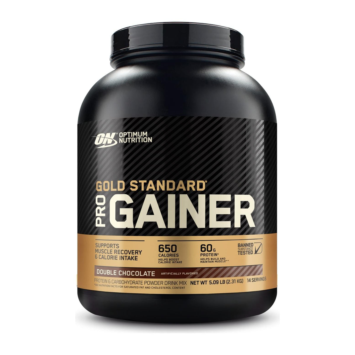Optimum Nutrition Gold Standard Pro Gainer, Double Chocolate 5lb tub front - Image 2