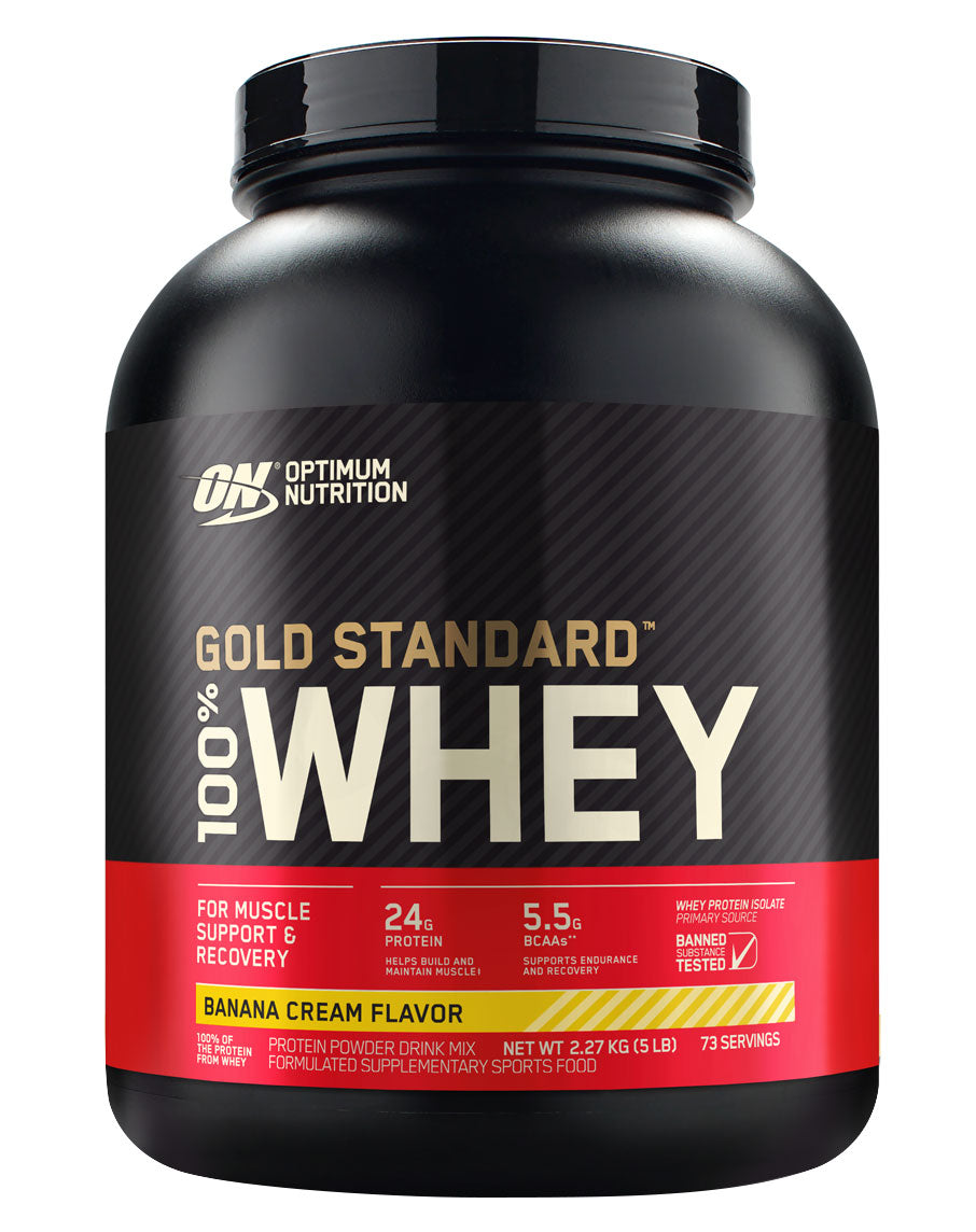 Optimum Nutrition Gold Standard 100% Whey Protein Banana Cream 5lbs - Image 15