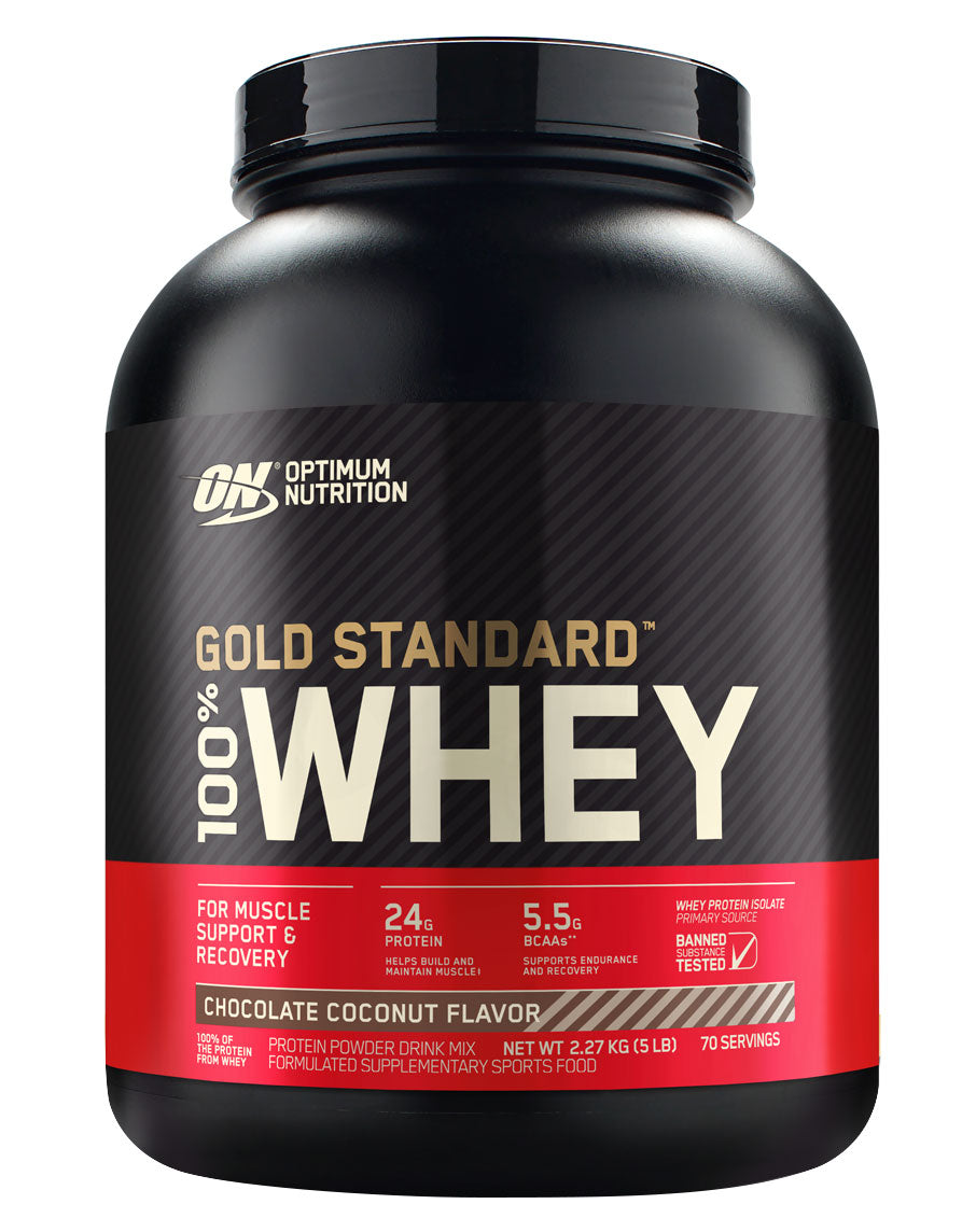 Optimum Nutrition Gold Standard 100% Whey Protein Chocolate Coconut 5lbs - Image 16