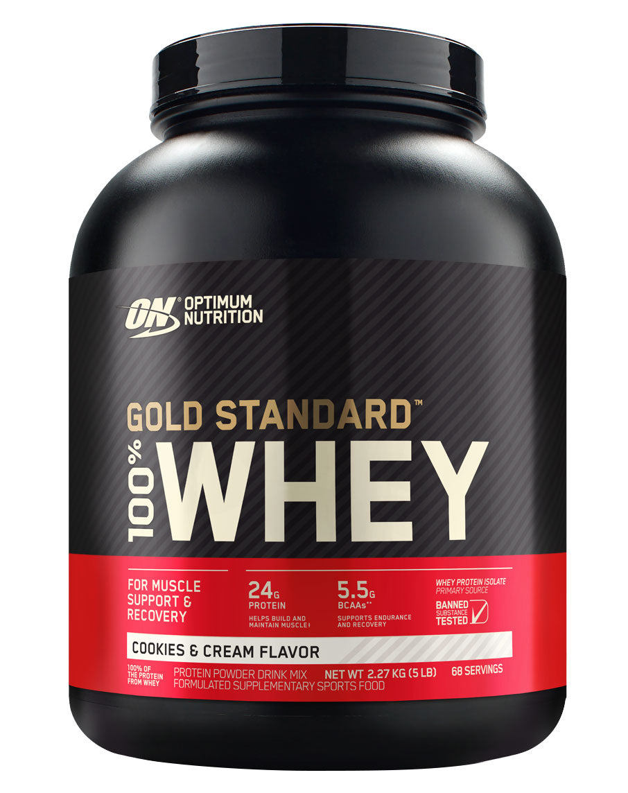 Optimum Nutrition Gold Standard 100% Whey Protein Cookies & Cream 5lbs - Image 21