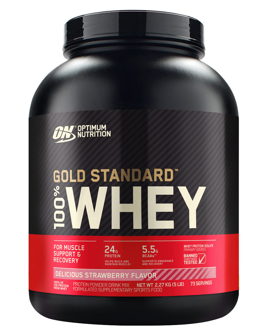 Optimum Nutrition Gold Standard 100% Whey Protein Delicious Strawberry 5lbs