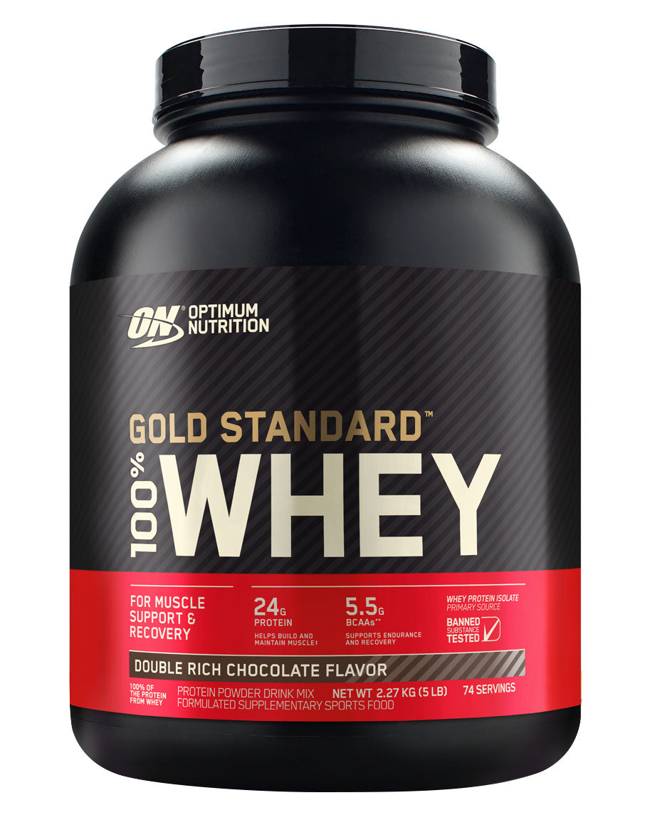 Optimum Nutrition Gold Standard 100% Whey Protein Double Rich Chocolate 5lbs - Image 23
