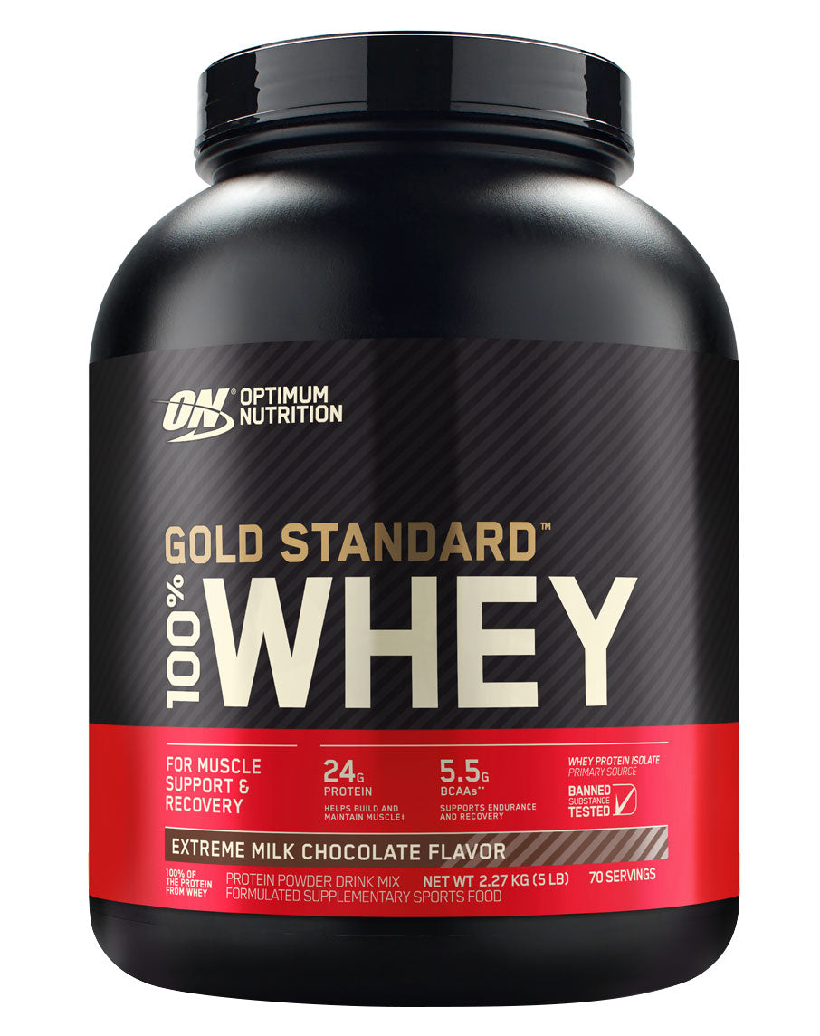 Optimum Nutrition Gold Standard 100% Whey Protein Extreme Milk Chocolate 5lbs - Image 24