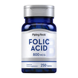 Folic Acid, 800 mcg, 250 Tablets BY Piping Rock