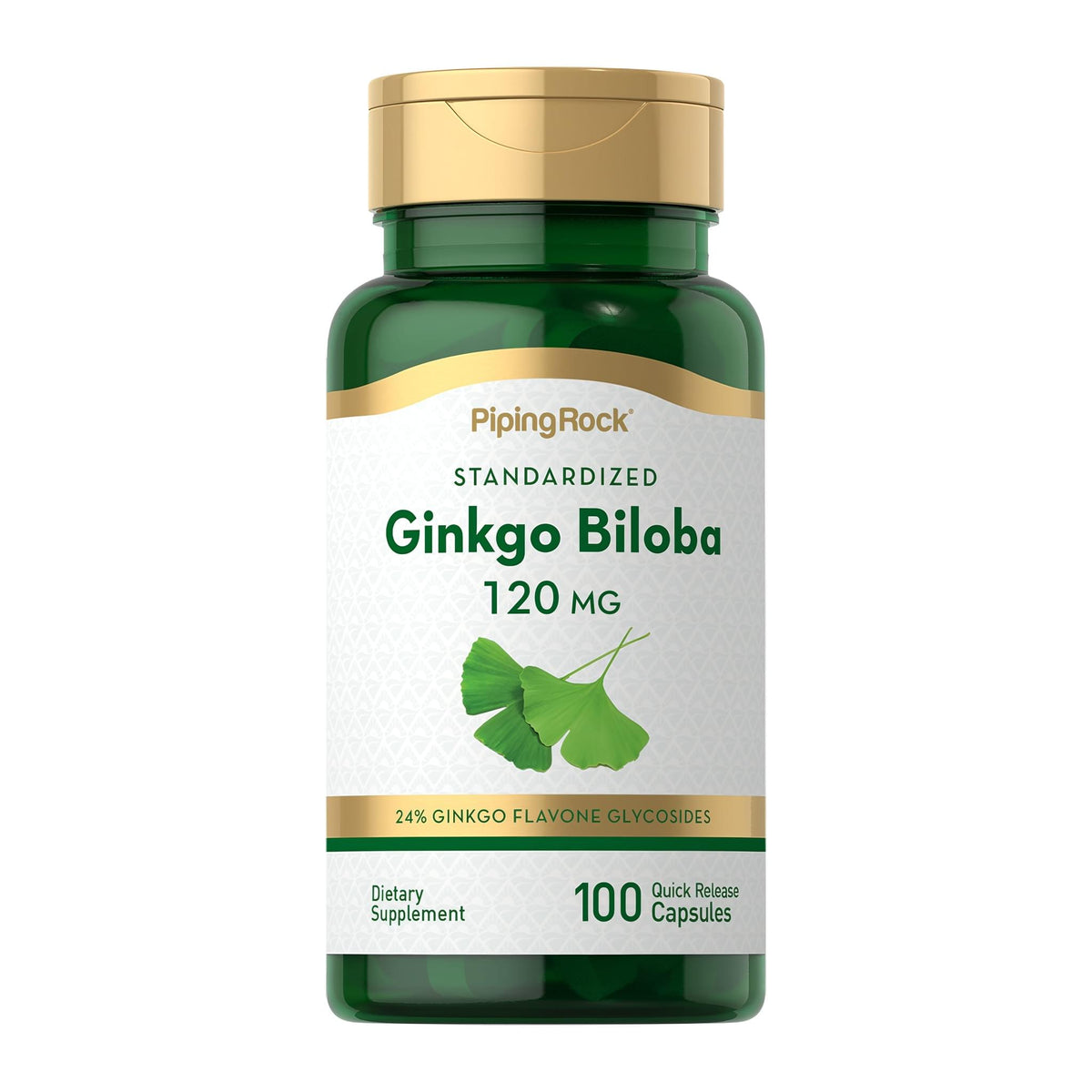 Ginkgo Biloba by Piping rock, front of bottle - Image 1