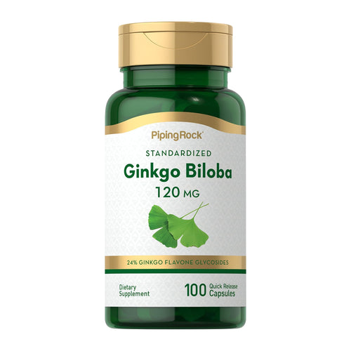 Ginkgo Biloba by Piping rock, front of bottle