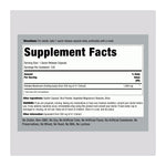 Shiitake Mushroom by Piping rock, supplement facts panel