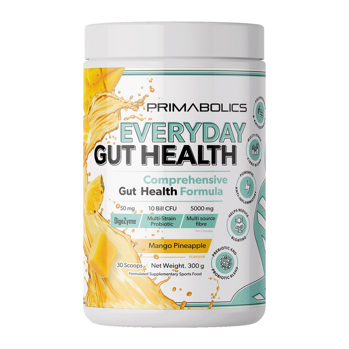 Everyday Gut Health By Primabolics, Mango Pineapple tub front - Image 3