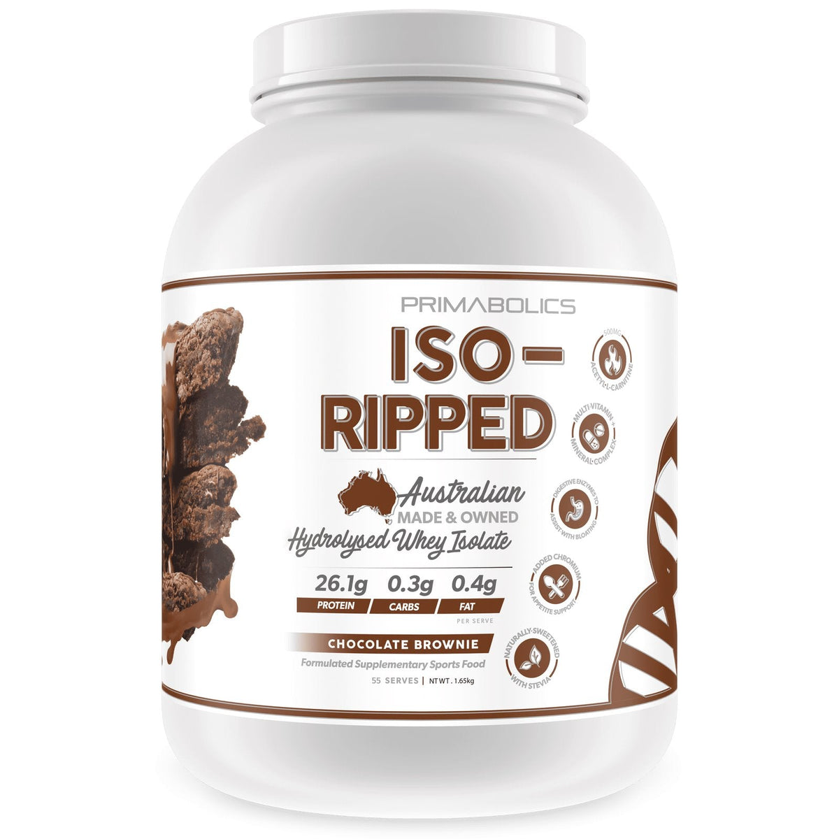 Iso-Ripped by Primabolics 1.65kg Chocolate Fudge Brownie - Image 20