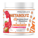 Primabolics Metabolyz Caffeinated Beverage 60 Scoops, Strawberry Kiwi tub front