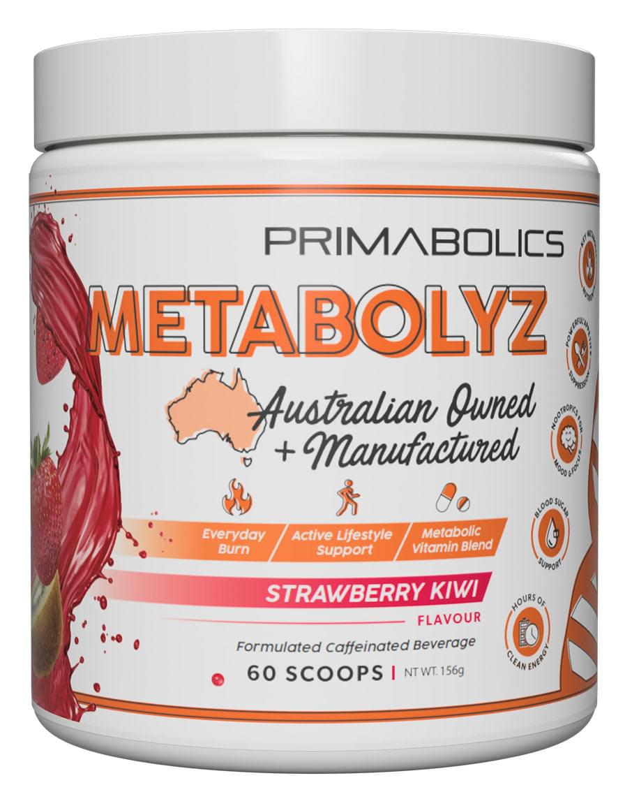 Primabolics Metabolyz Caffeinated Beverage 60 Scoops 60 Scoops Strawberry Kiwi - Image 9