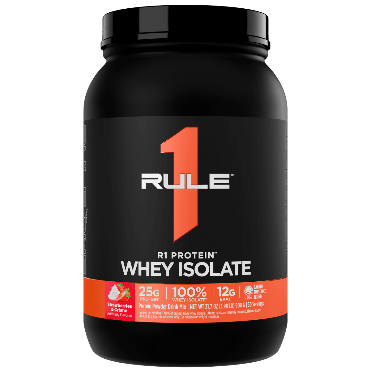 Rule 1 R1 Protein WPI 2LB Strawberries & Creme - Image 4