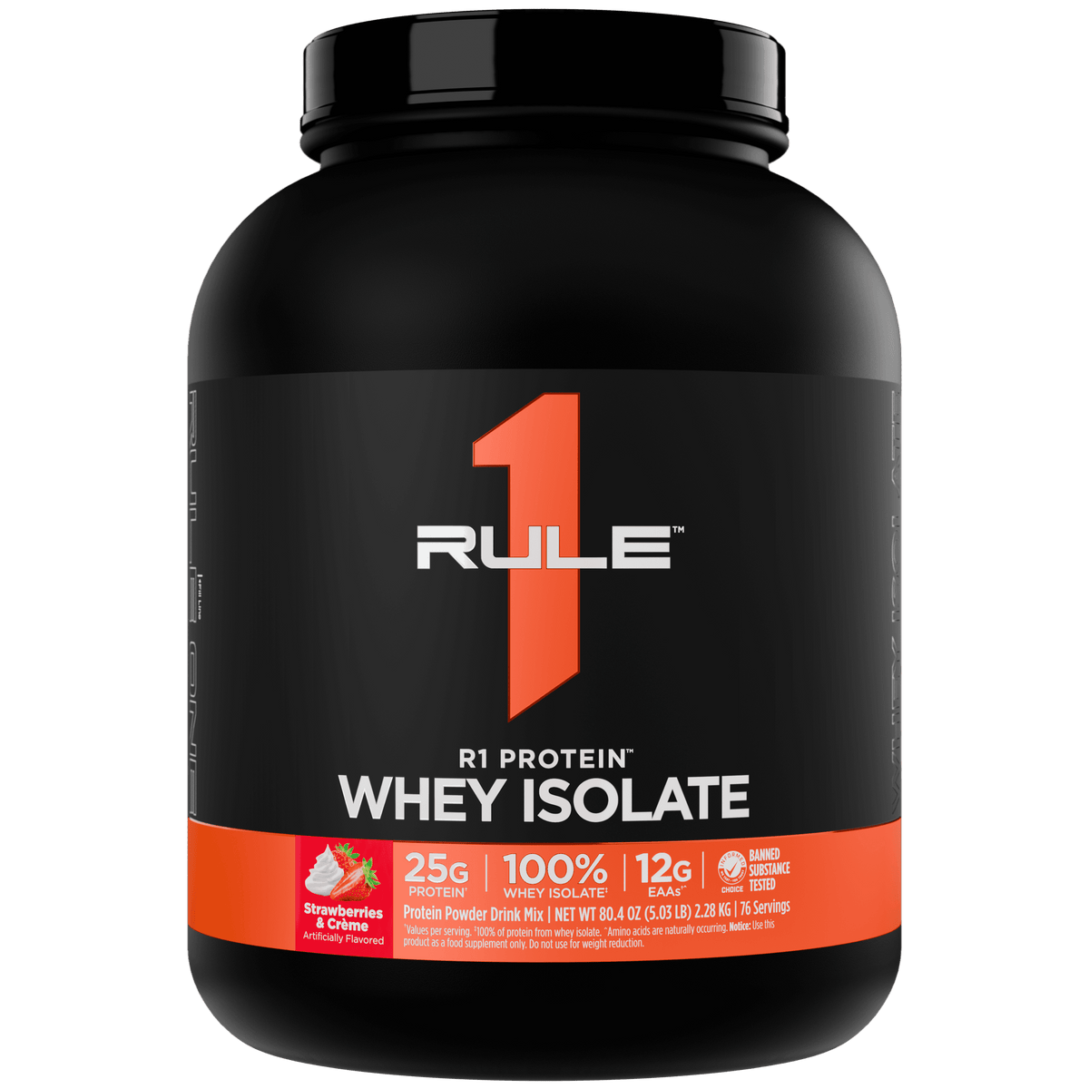 Rule 1 R1 Protein WPI 5 LBS Strawberries & Creme