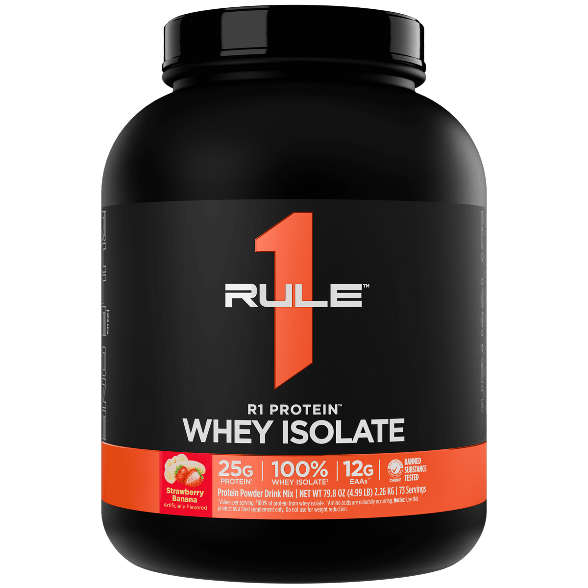 Rule 1 R1 Protein WPI 5 LBS Strawberry Banana - Image 15