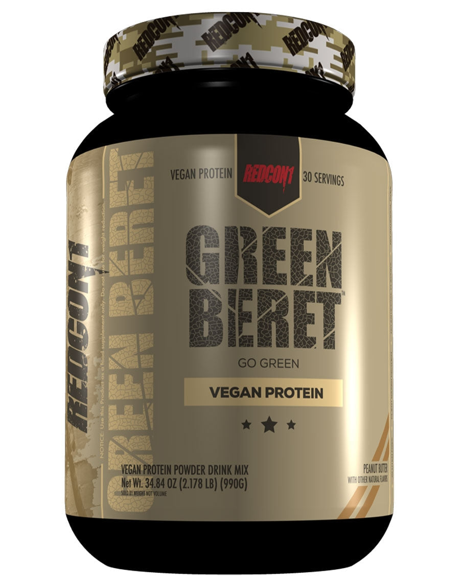 Green Beret vegan protein by Redcon1 30 SERVINGS Peanut Butter - Image 6