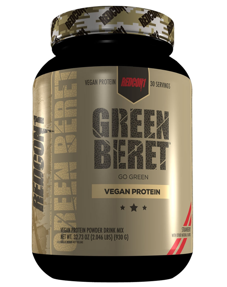 Green Beret vegan protein by Redcon1 30 SERVINGS Strawberry