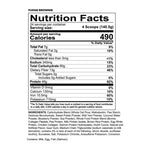 REDCON1 MRE Whole Food Meal Replacement Protein, nutrition facts panel (Fudge Brownie)
