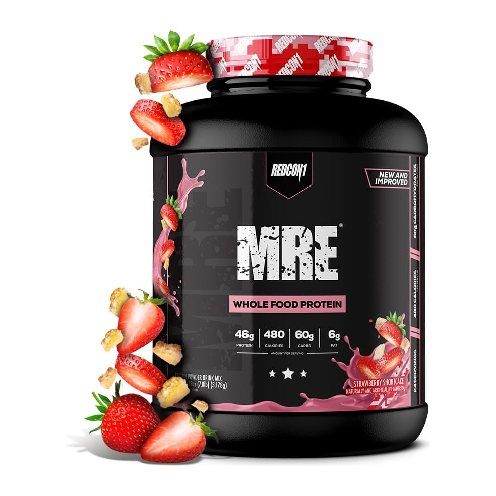 REDCON1 MRE Whole Food Meal Replacement Protein, Strawberry Shortcake tub front - Image 9