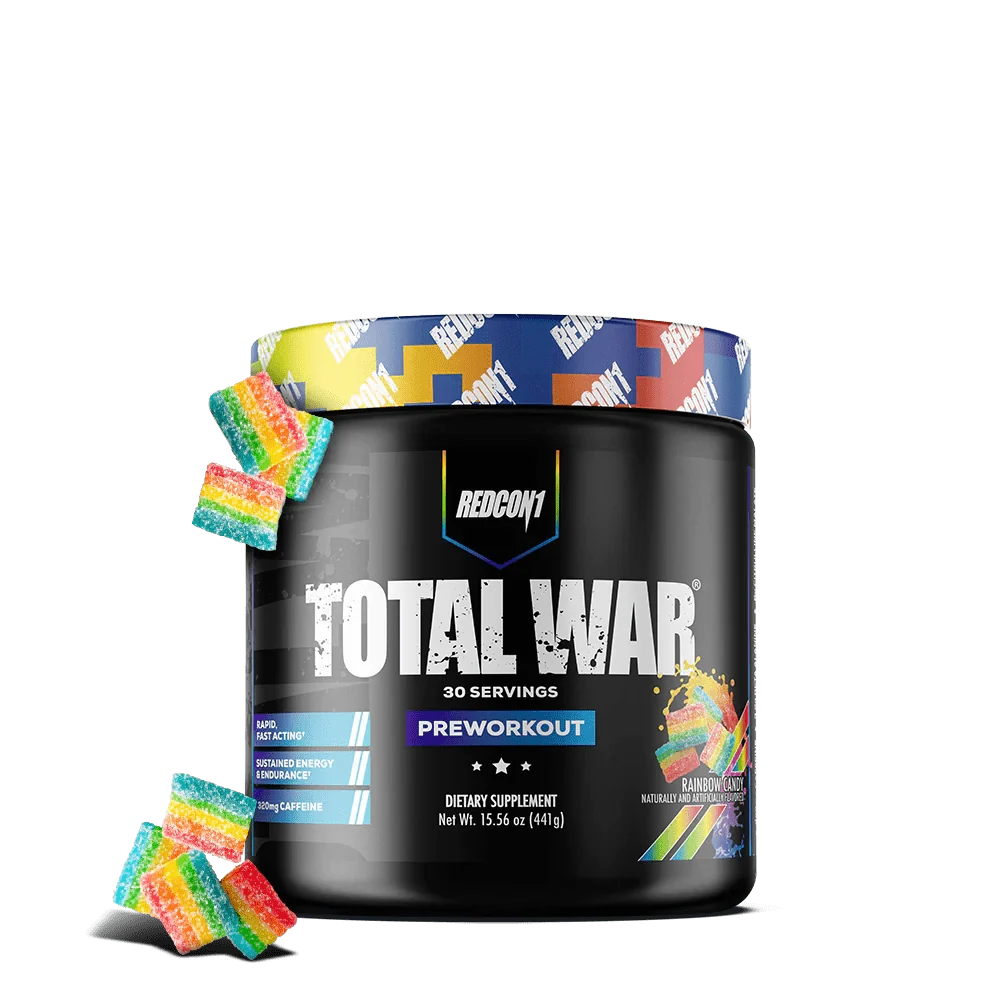 Redcon1 Total War Pre-Workout 30 Servings Rainbow Candy
