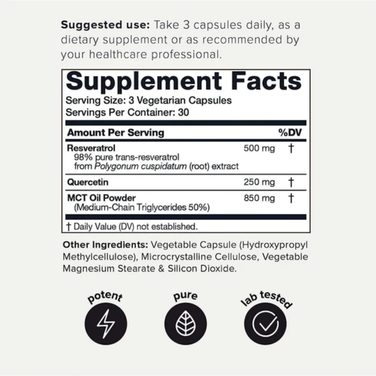 Resveratrol Ultra High Purity Antioxidants SUPPS247 