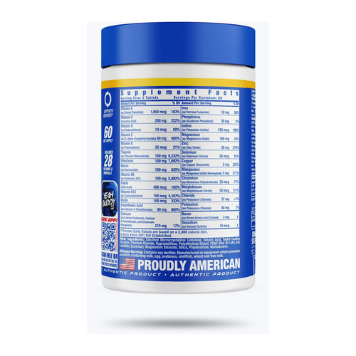 VITA XS by Ronnie Coleman, supplement facts panel