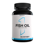 Rule 1 Fish Oil Omega-3 Fatty Acids, front of bottle (100 softgels)