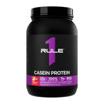 Rule 1 R1 Casein Micellar Casein Protein, Strawberries & Creme 2 lb tub front