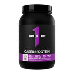 Rule 1 R1 Casein Micellar Casein Protein, Vanilla Creme 2 lb tub front